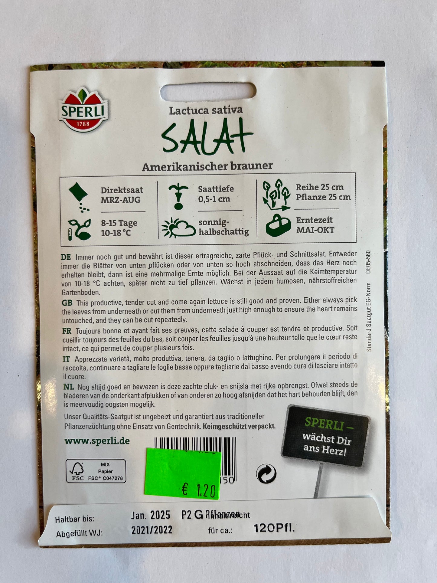 Pflücksalat Amerikanischer brauner