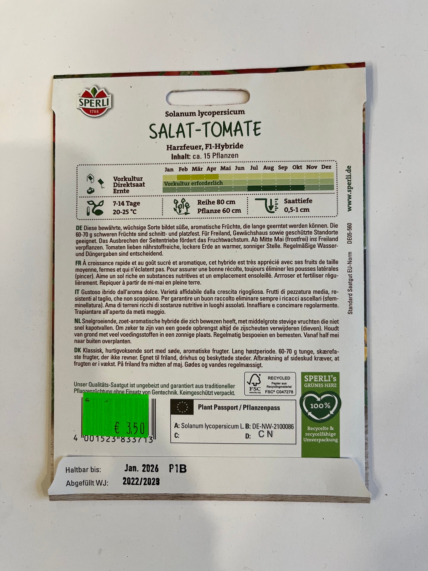 Harzfeuer F1-Hybride