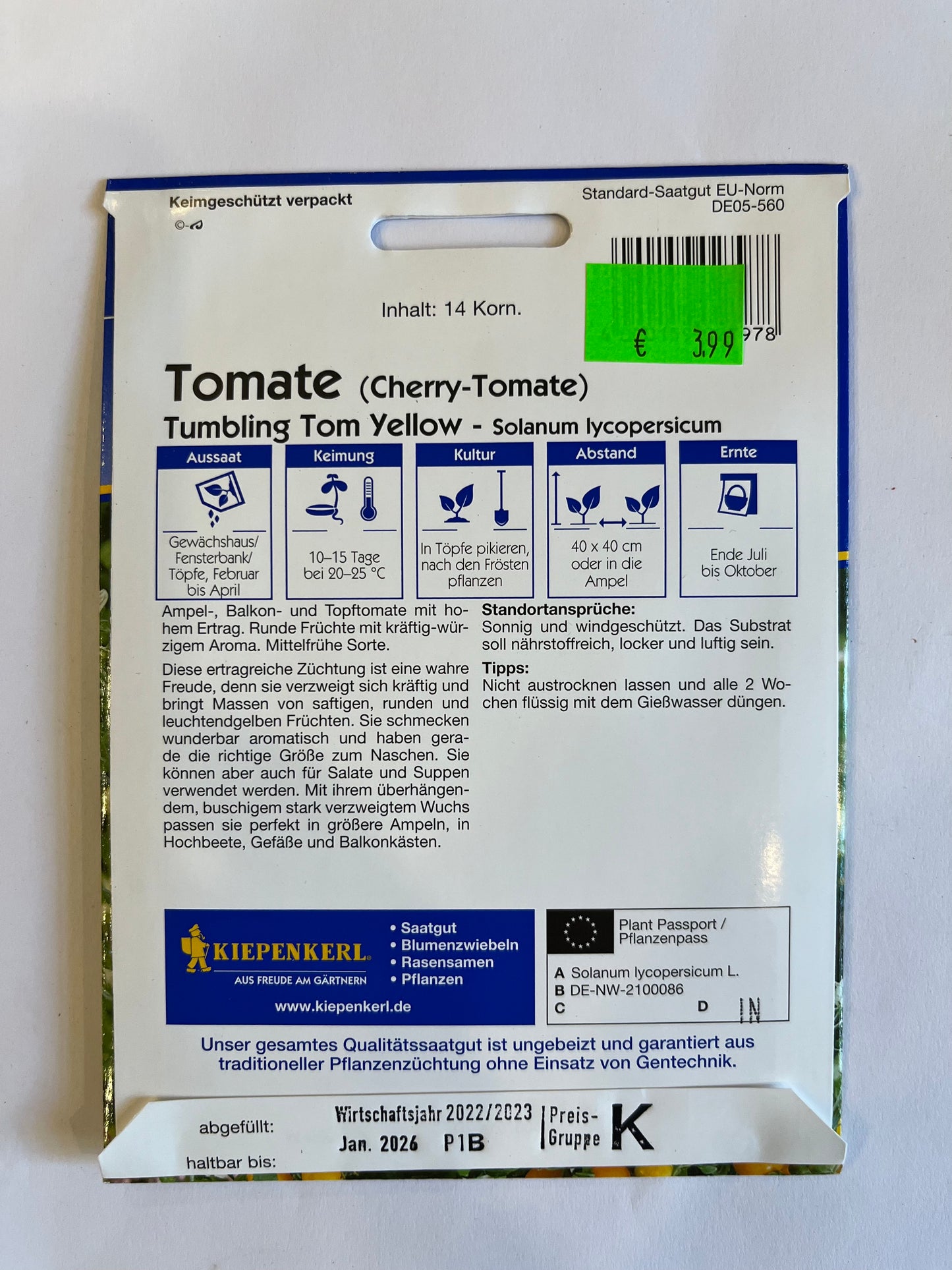 Tumbling Tom Cherrytomate