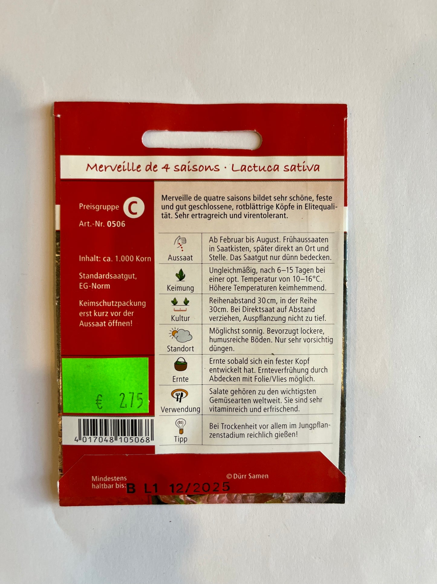 Kopfsalat Merveille des 4 Saisons