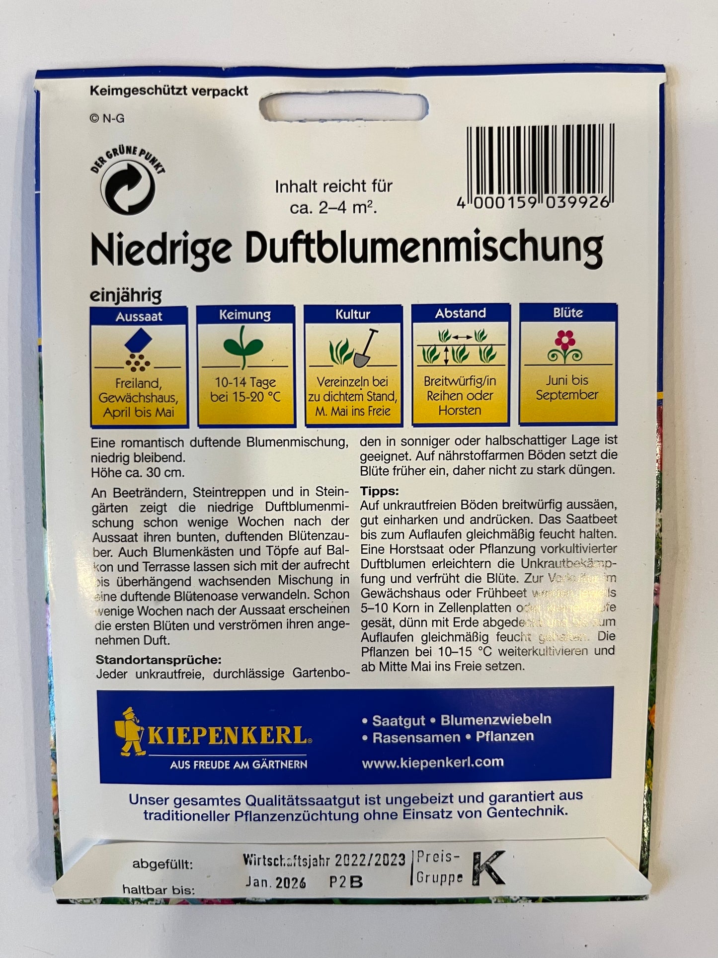 Niedrige Duftblumenmischung