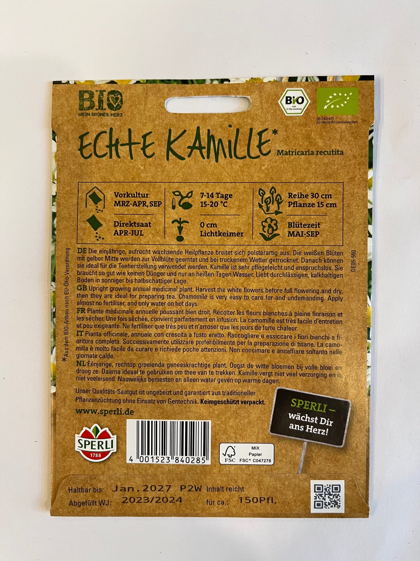 Echte Bio-Kamille