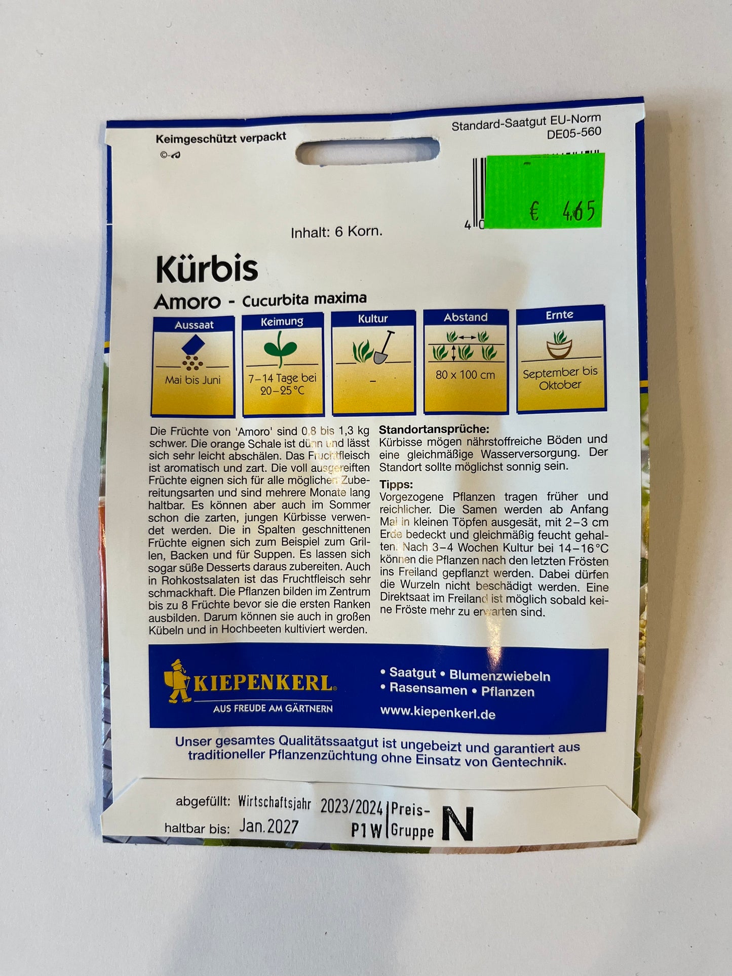 Kürbis, Hokkaiodo, Amoro