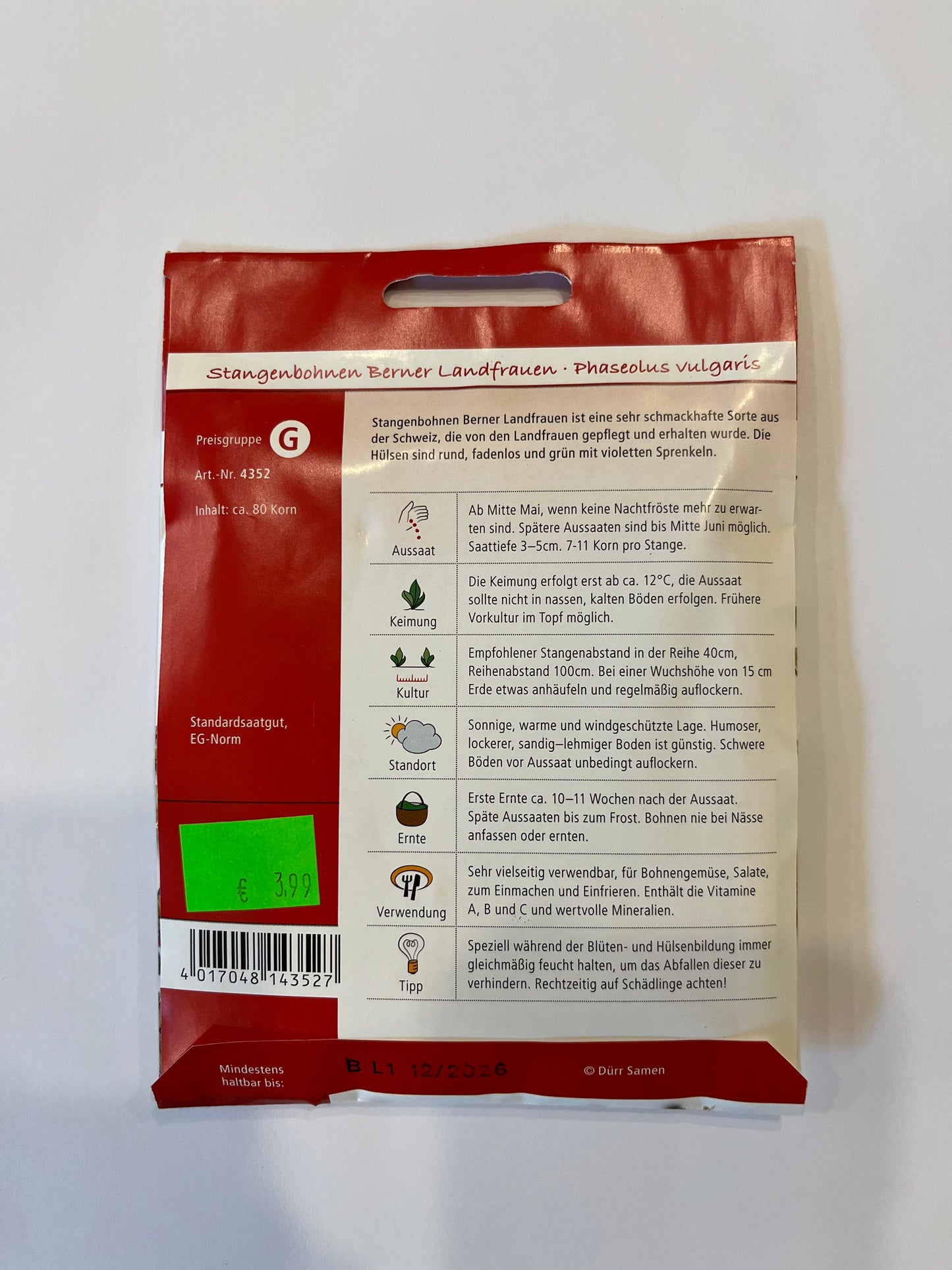 Stangenbohnen Berner Landfrauen