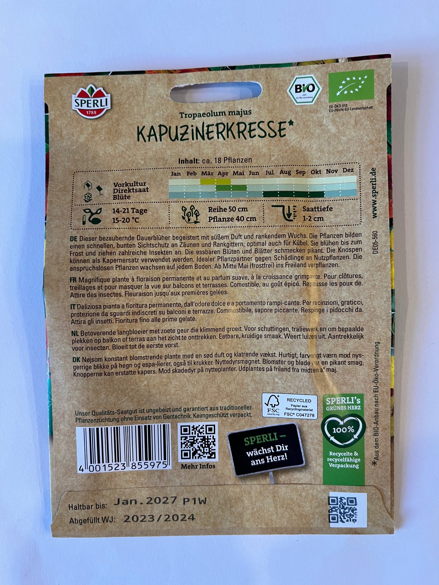 Bio-Kapuzinerkresse