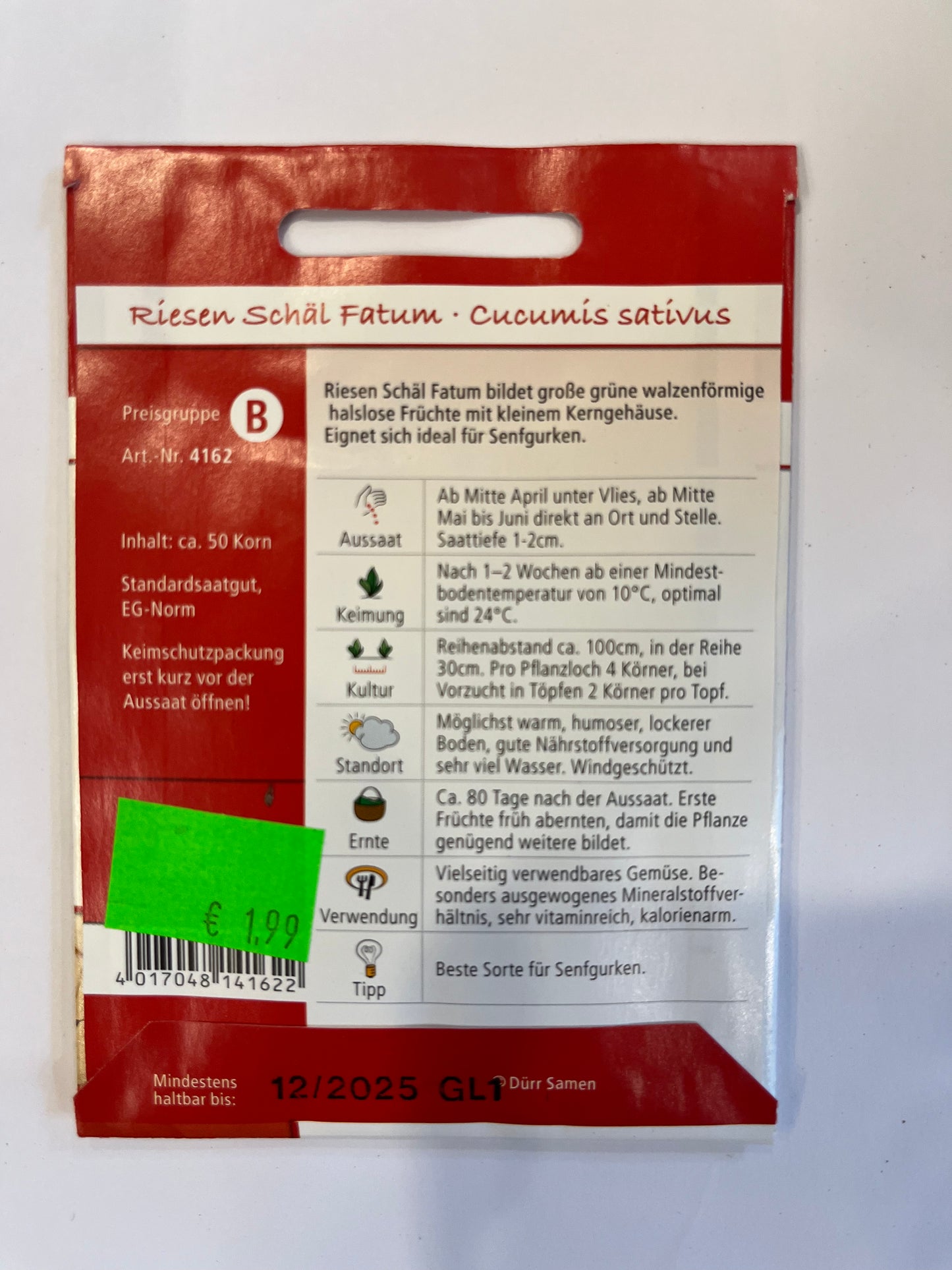 Riesen Schälgurken Fatum