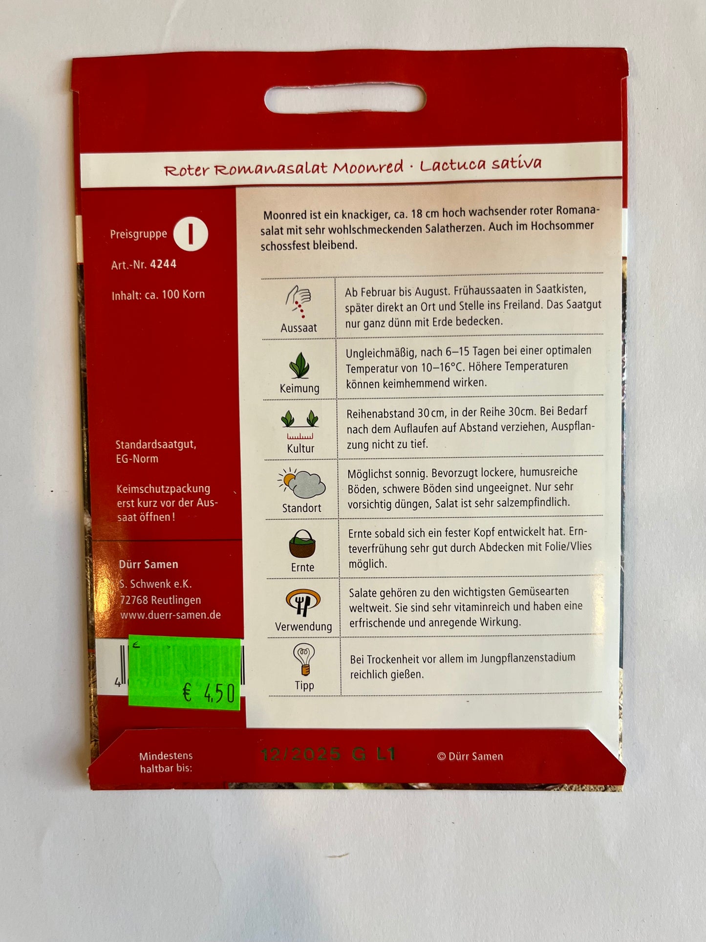 Roter Romanasalat Moonred