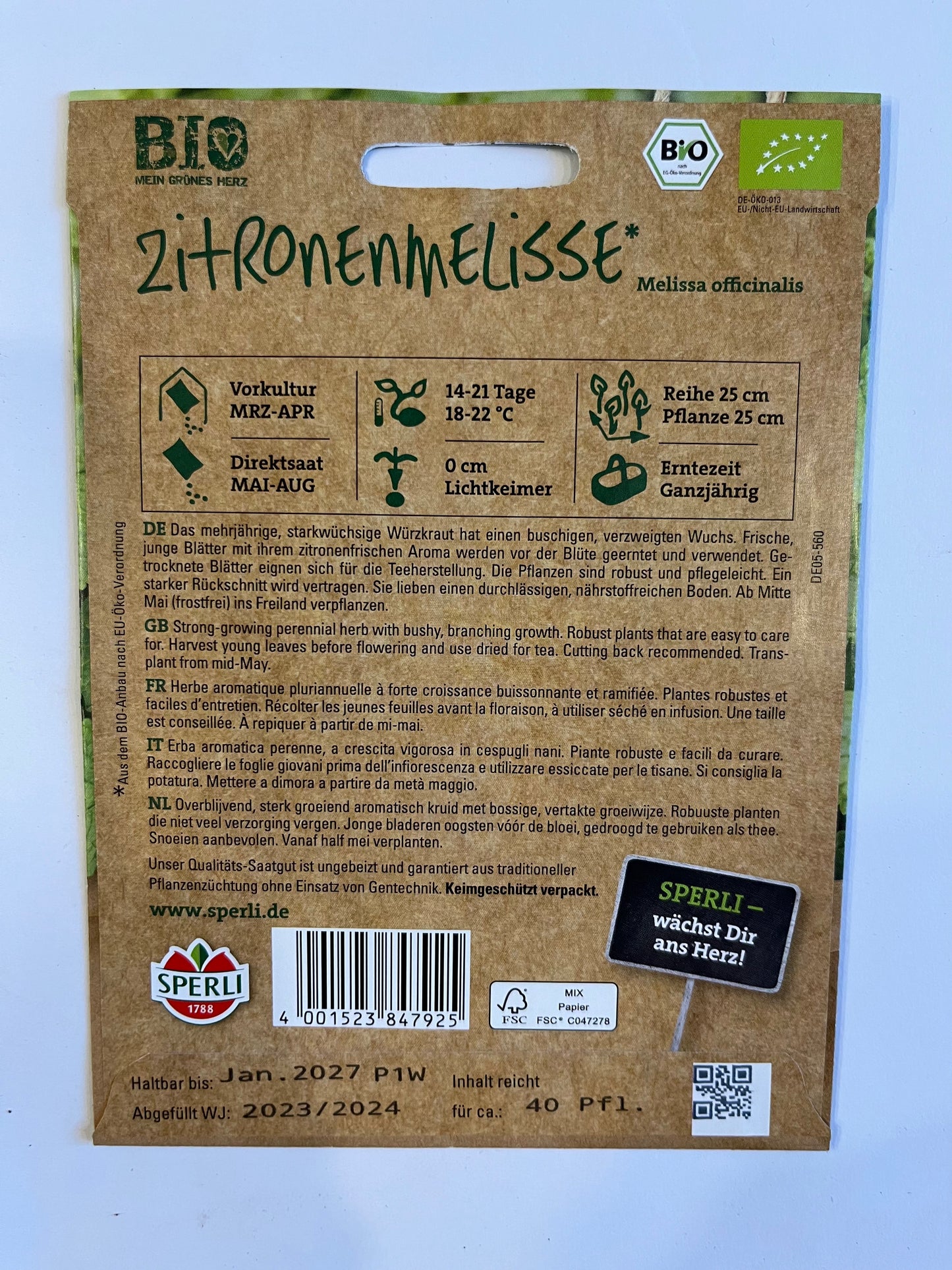 Bio-Zitronenmelisse