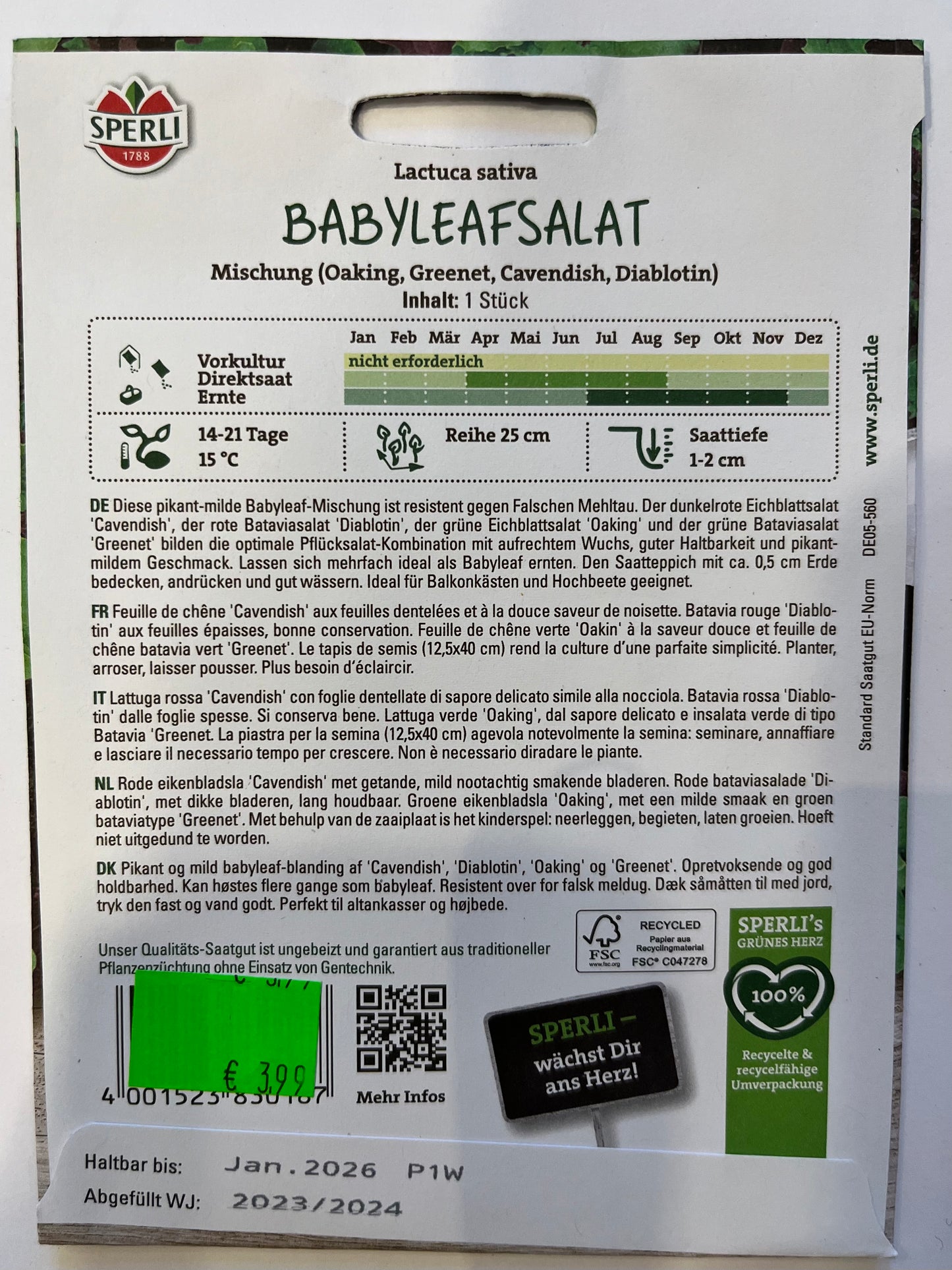 Babyleafsalate Mischung